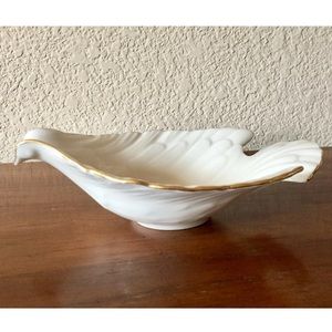 Lenox Dove Bird Candy Nut Dish Bowl Gold Trim